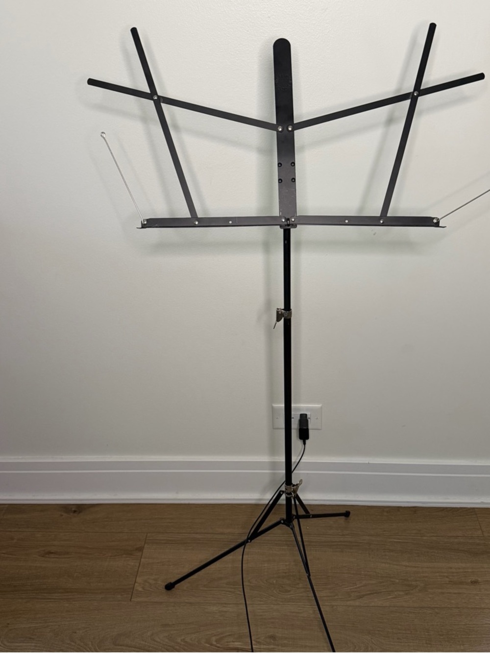 The Hamilton Black Music Stand Arm with Embossed Logo